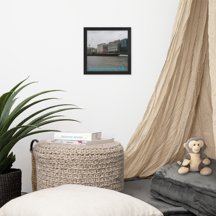 Beautiful Place Framed poster with Real Estate Matching24 Logo