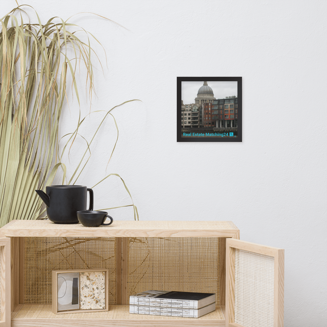 St. Paul's Cathedral Framed poster with Real Estate Matching24 Logo