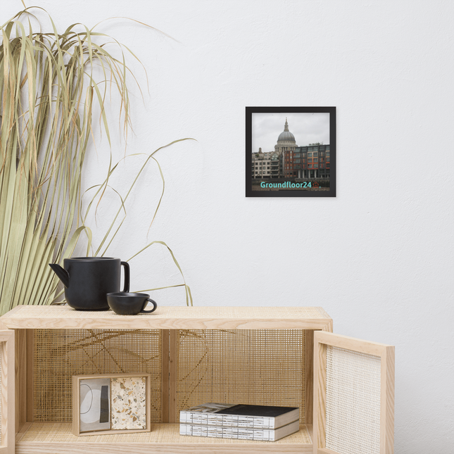 St. Paul's Cathedral Framed poster with Groundfloor24 Logo