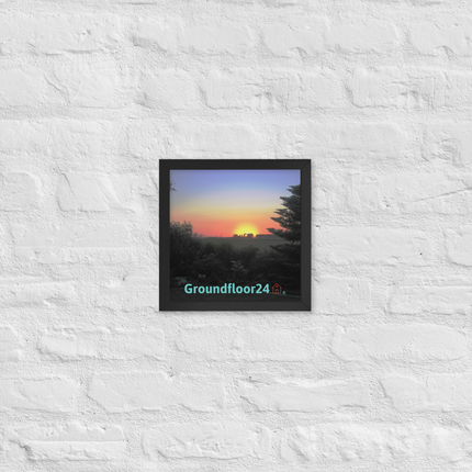 Beautiful Sunset Sinari Framed poster with Groundfloor24 with House Logo
