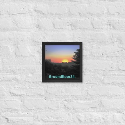 Beautiful Sunset Sinari Framed poster with Groundfloor24 without House Logo