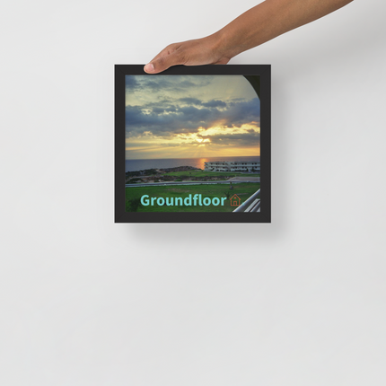 Natural View Framed poster with Groundfloor with House Logo