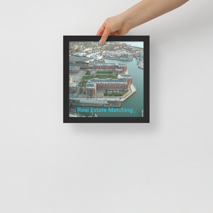 Nice City Framed poster with realestatematching without key Logo