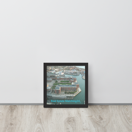 Nice City Framed poster with realestatematching24 without key Logo