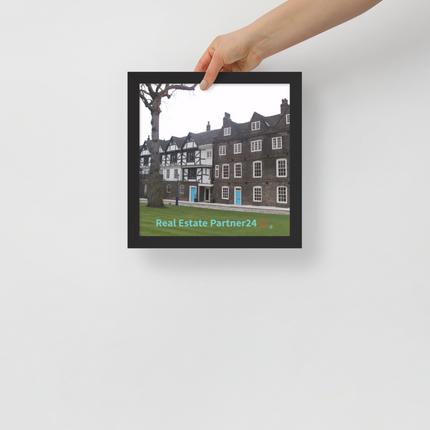 Beautiful Palace Framed poster with realestatepartner24 with house Logo