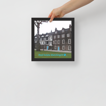 Beautiful Palace Framed poster with realestatematching24 with key Logo