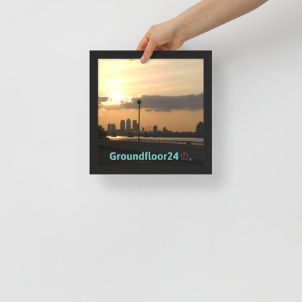 Majestic Sunset Framed poster with Groundfloor24 with House Logo