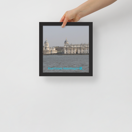 Riverside Beauty Framed poster with realestatematching24 with key Logo