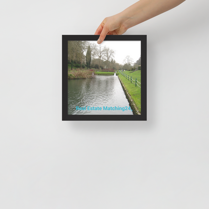 Lakeside Beauty Framed poster with realestatematching24 without key Logo
