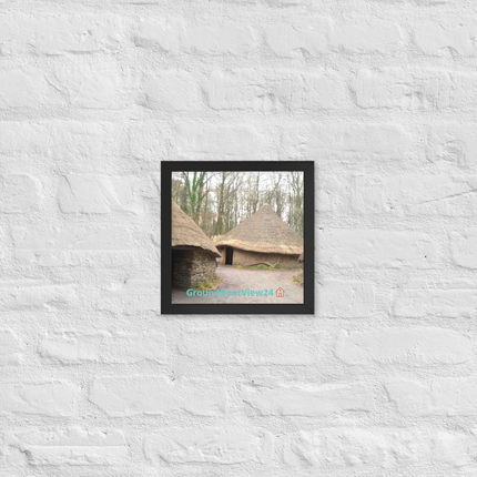 Village Charm Framed poster with groundfloorview24 with House Logo