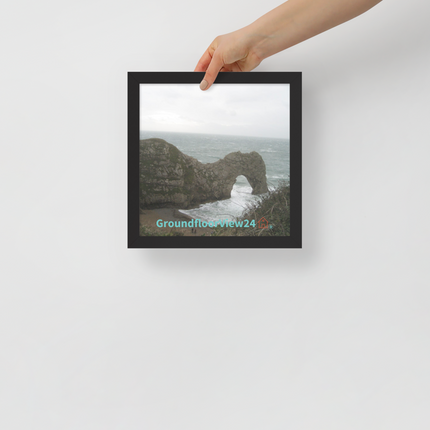 Coastal Escape Framed poster with groundfloorview24 with House Logo