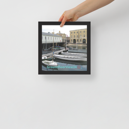 Boat on Water Framed poster with groundfloorview24 with House Logo