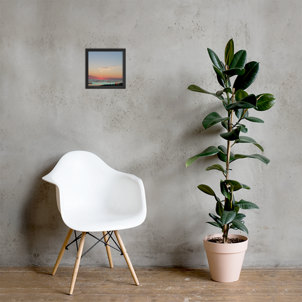 Sunset Sinari Framed poster with Groundfloor24 Logo