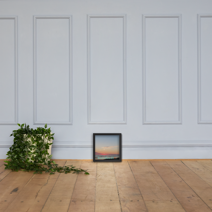 Sunset Sinari Framed poster with Groundfloor24 Logo