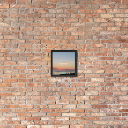 Sunset Sinari Framed poster with Groundfloor24 Logo