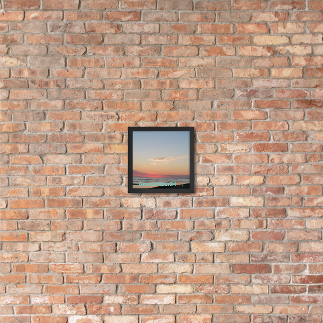 Sunset Sinari Framed poster with Groundfloor24 Logo