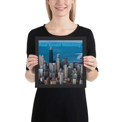Beutiful Sinari Framed poster with Real Estate Matching Logo