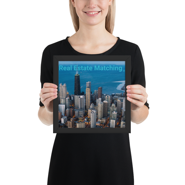 Beutiful Sinari Framed poster with Real Estate Matching Logo