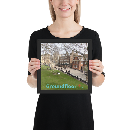 Beautiful Park Framed poster with Groundfloor with House Logo