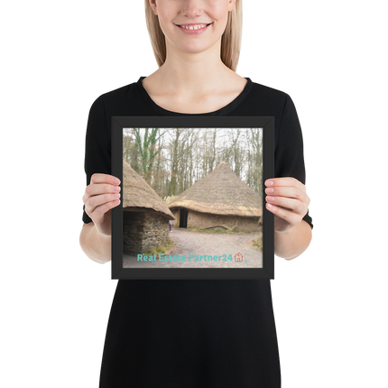 Village Charm Framed poster with realestatepartner24 with house Logo