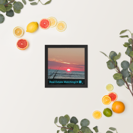 Beautiful Framed poster with Real Estate Matching24 Logo