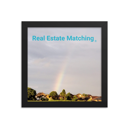 The Rainbow Sinari Framed poster with Real Estate Matching Logo