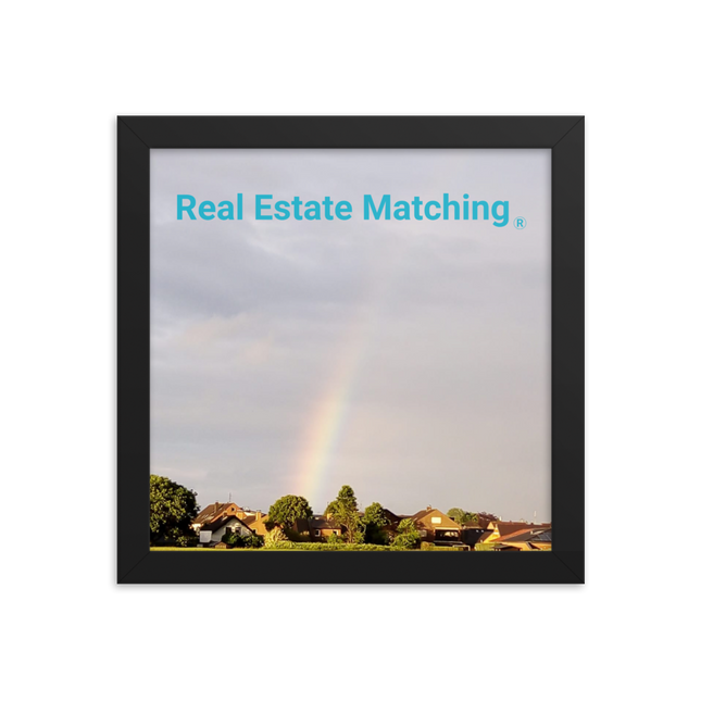 The Rainbow Sinari Framed poster with Real Estate Matching Logo
