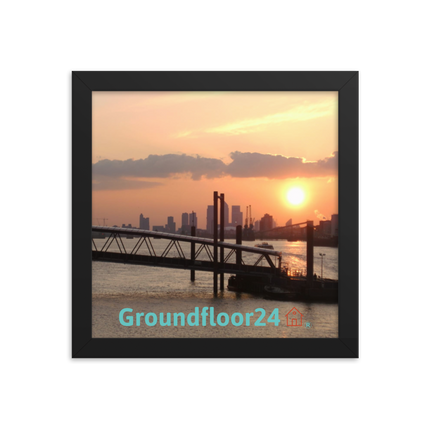 Evening Glow Framed poster with Groundfloor24 with House Logo
