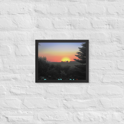 Beautiful Sunset Sinari Framed poster with Groundfloor24 with House Logo