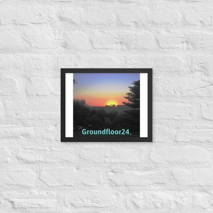 Beautiful Sunset Sinari Framed poster with Groundfloor24 without House Logo