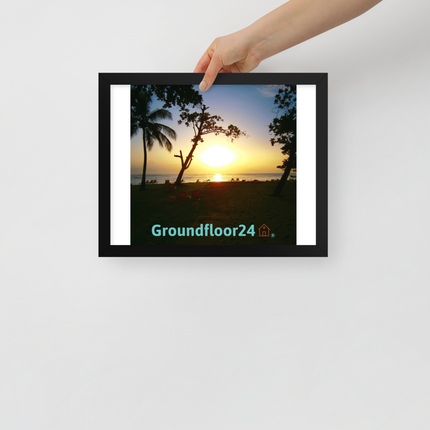 Beautiful Sea View Framed poster with Groundfloor24 without House Logo