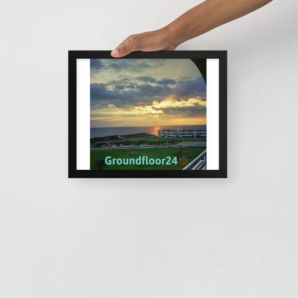Natural View Framed poster with Groundfloor24 with House Logo