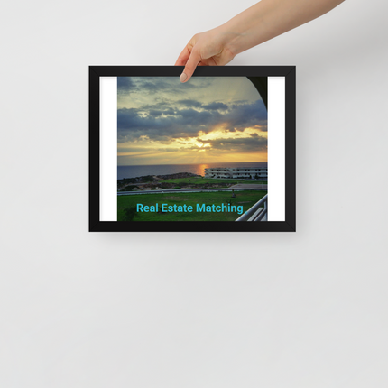 Natural View Framed poster with realestatematching without key Logo