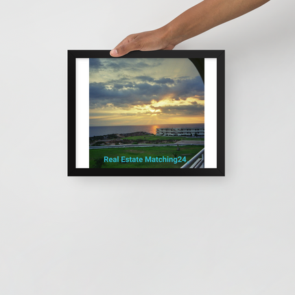 Natural View Framed poster with realestatematching24 without key Logo