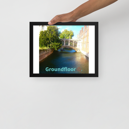 Beautiful Canel Framed poster with Groundfloor with House Logo