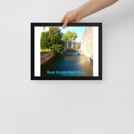 Beautiful Canel Framed poster with realestatematching without key Logo