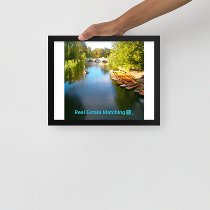 Beautiful Nature Framed poster with realestatematching with key Logo