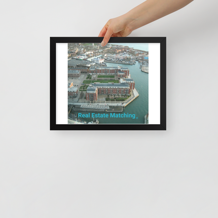 Nice City Framed poster with realestatematching without key Logo