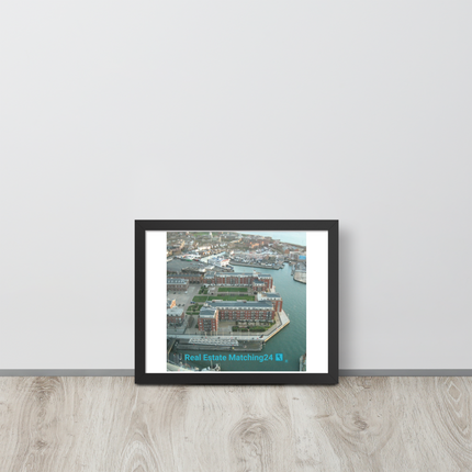 Nice City Framed poster with realestatematching24 with key Logo