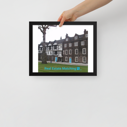 Beautiful Palace Framed poster with realestatematching with key Logo