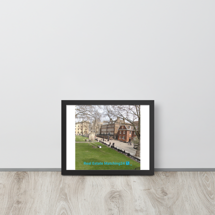 Beautiful Park Framed poster with realestatematching24 with key Logo