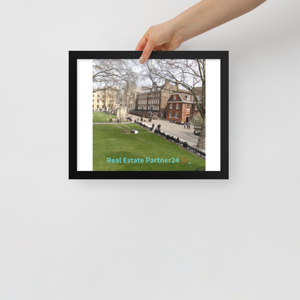 Beautiful Park Framed poster with realestatepartner24 with house Logo