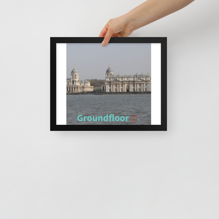 Riverside Beauty Framed poster with Groundfloor with House Logo