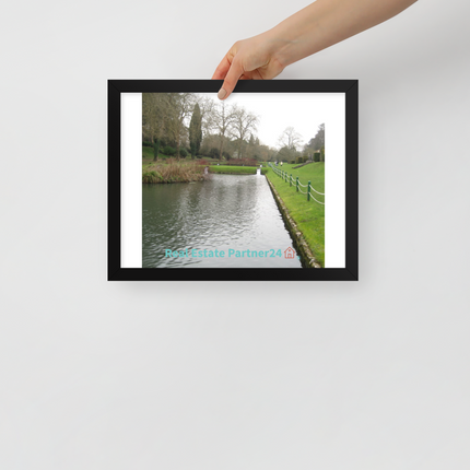 Lakeside Beauty Framed poster with realestatepartner24 with house Logo