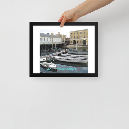 Boat on Water Framed poster with groundfloorview24 with House Logo