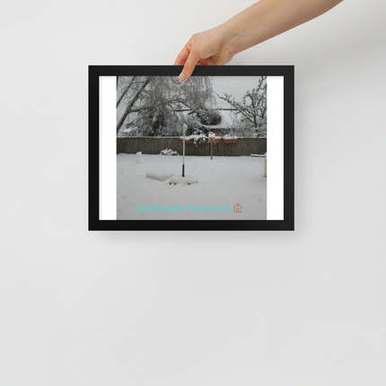Winter Wonderland Framed poster with realestatepartner24 with house Logo