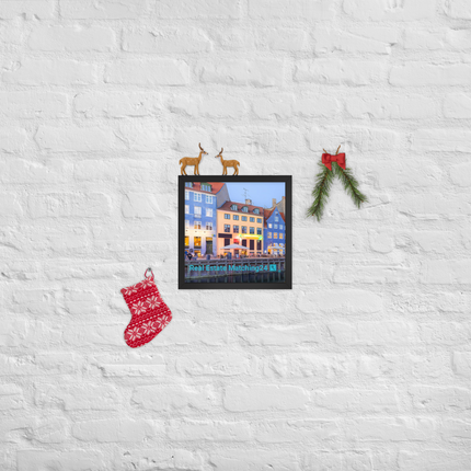 Nyhavn Framed poster with Real Estate Matching24 Logo