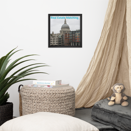 St. Paul's Cathedral Framed poster with Real Estate Matching Logo