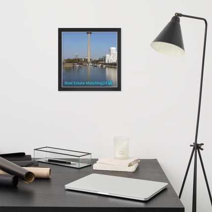 Lovely Sinari Framed poster with Real Estate Matching24 Logo