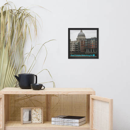 St. Paul's Cathedral Framed poster with Real Estate Matching24 Logo